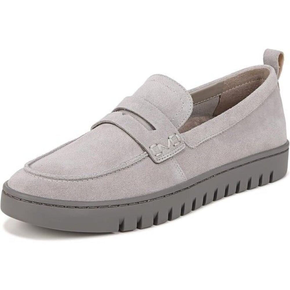 NEW Vionic Uptown Suede Loafer Light Grey Women's 9.5 MSRP: $145